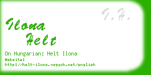 ilona helt business card